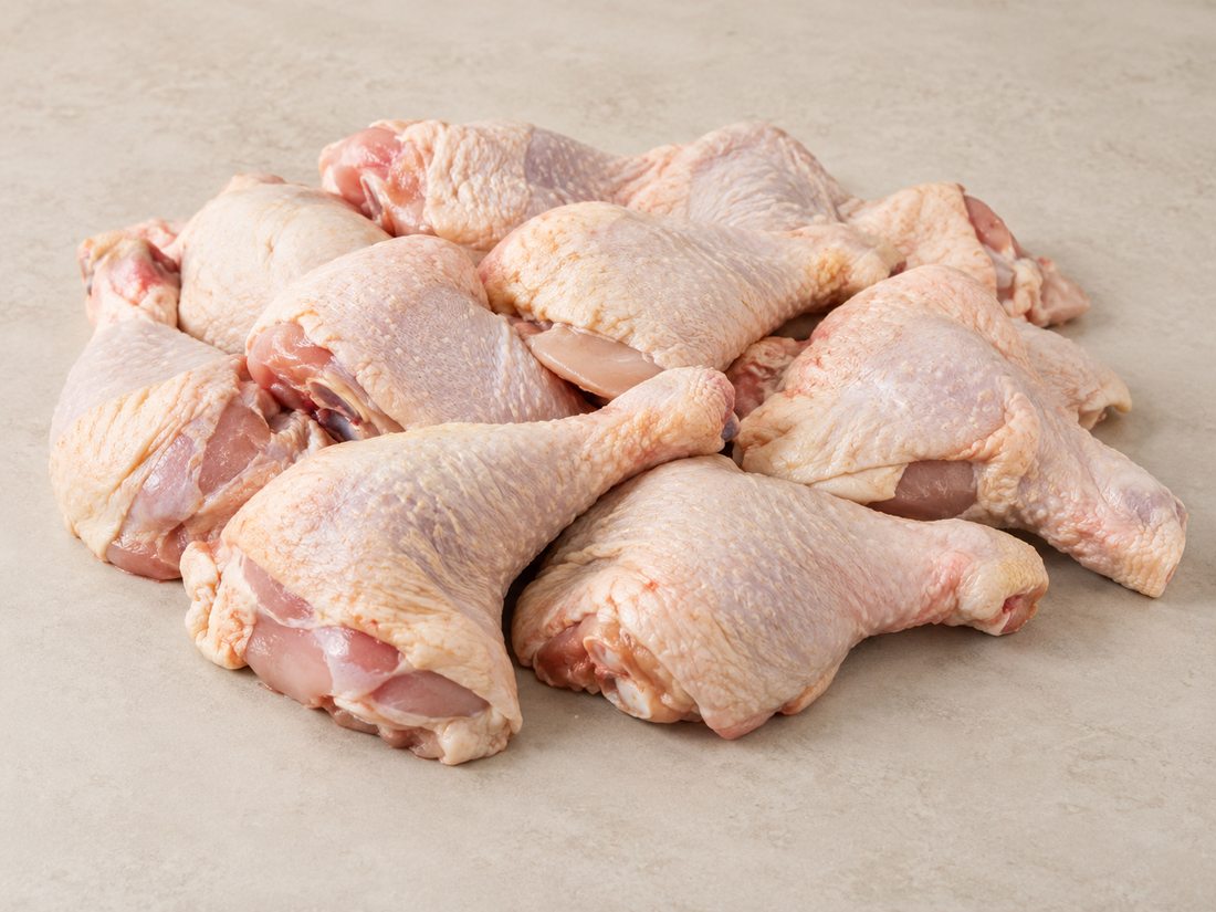 Chicken leg meat - skin on product