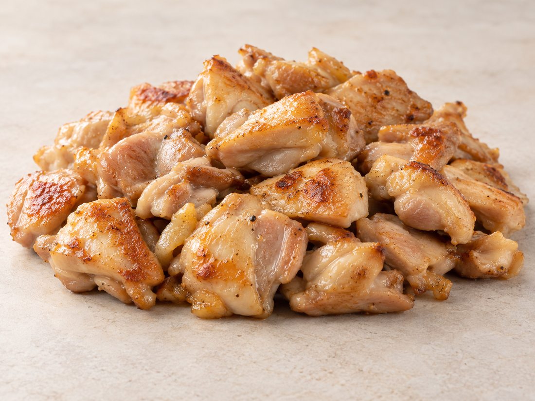 Chicken leg-meat sauté product