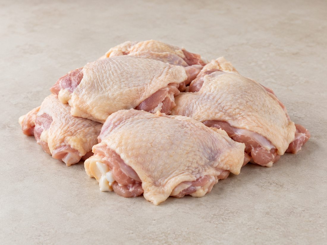 Chicken leg meat - skin on product