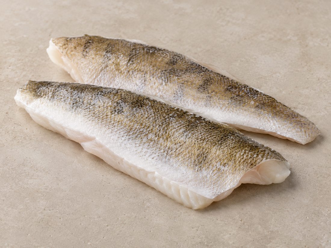 Pike-perch fillet, skin on product