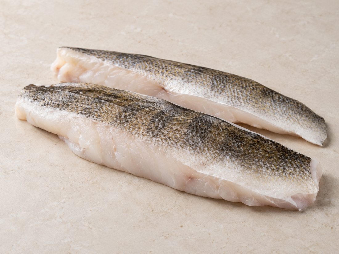 Pike-perch fillet, skin on product