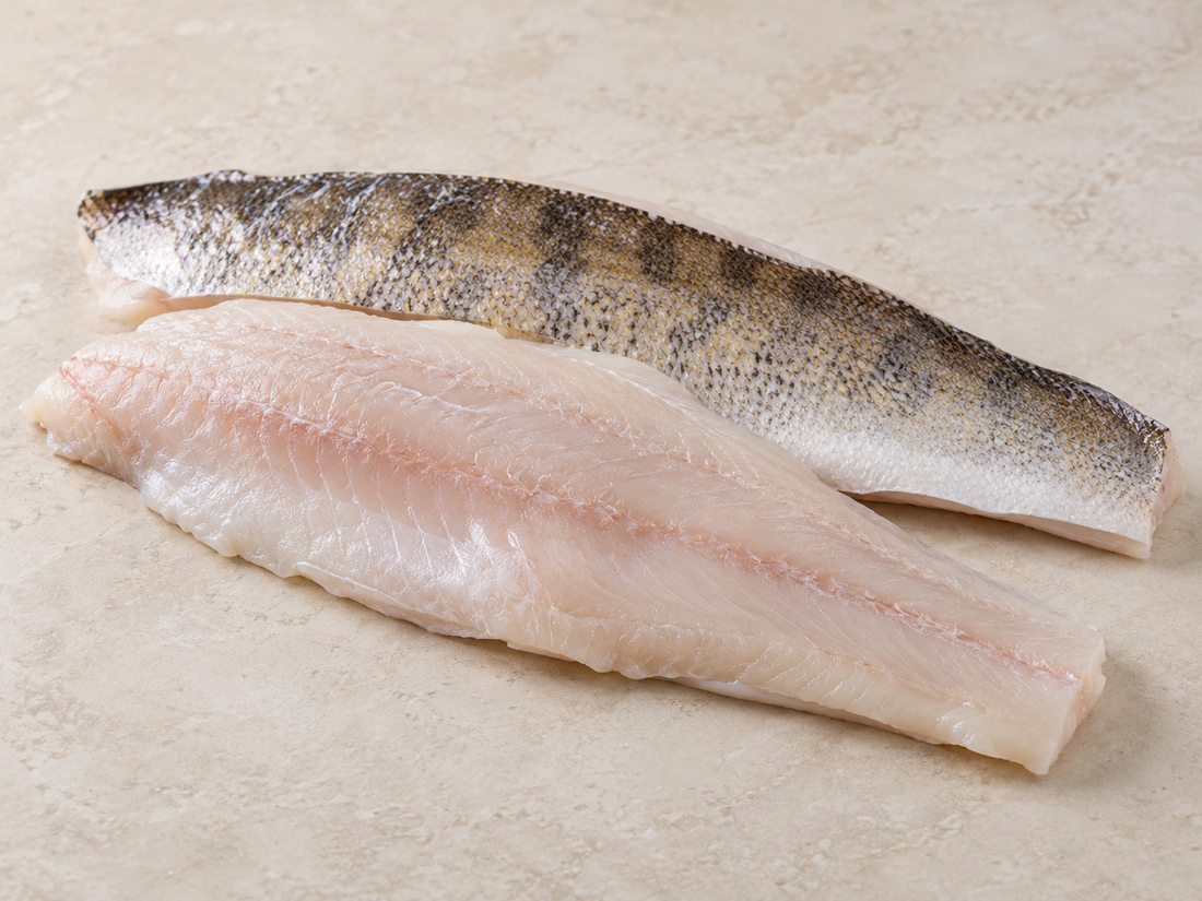 Pike-perch fillet, skin on product