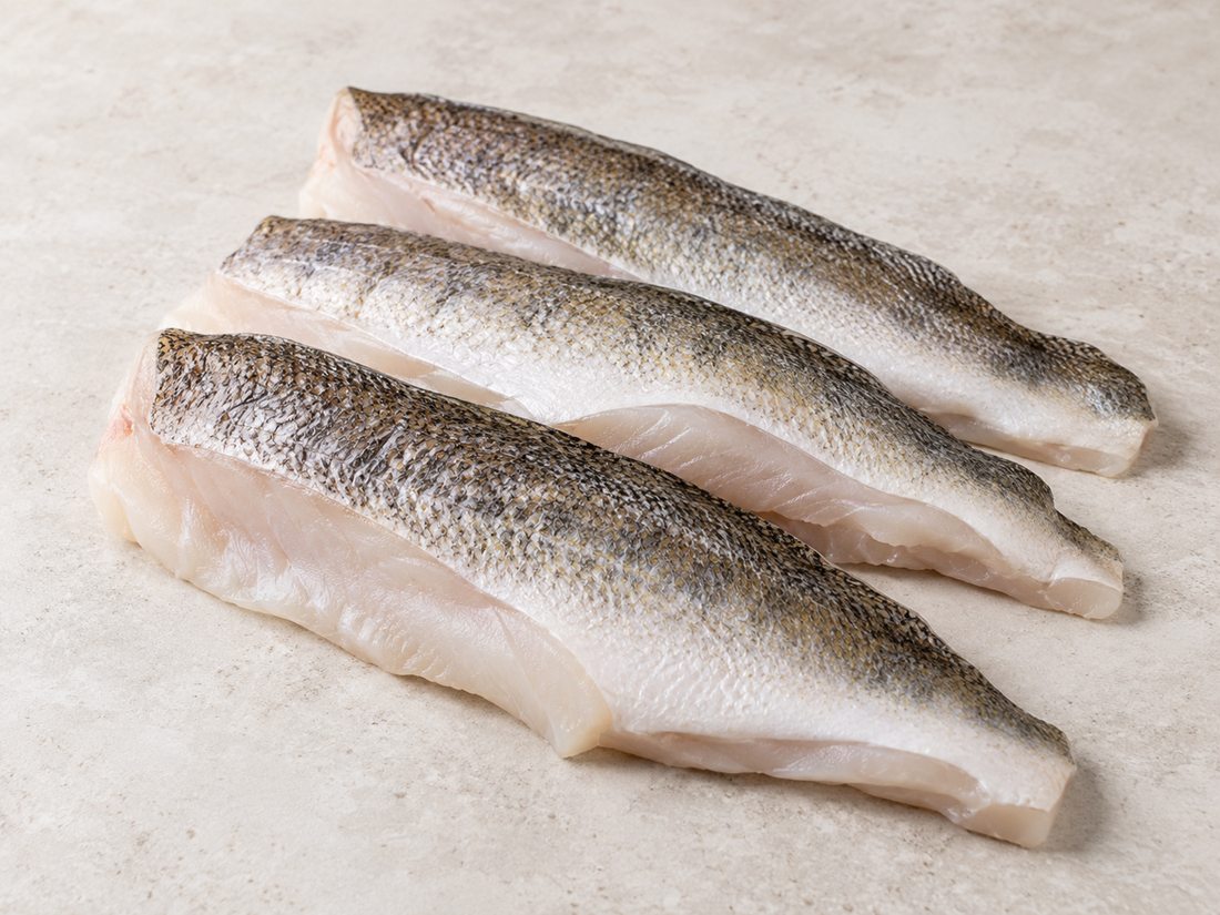 Pike-perch fillet, skin on product