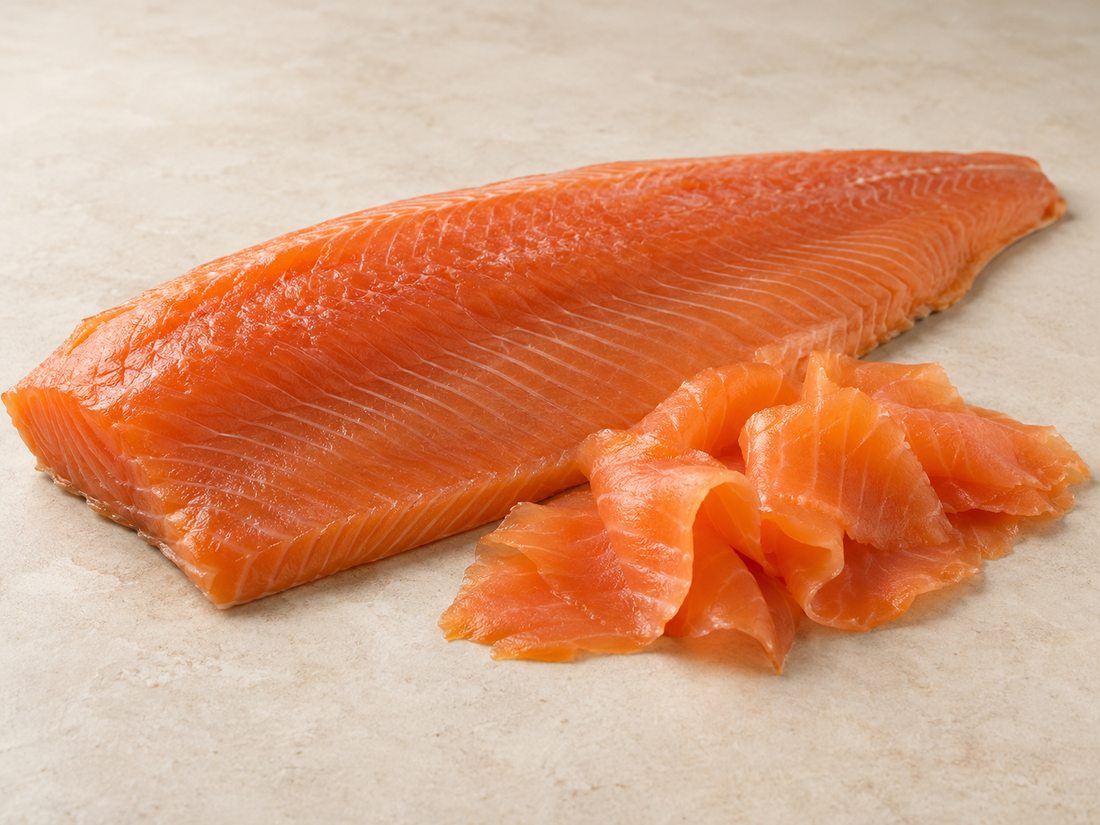 Cold smoked salmon product