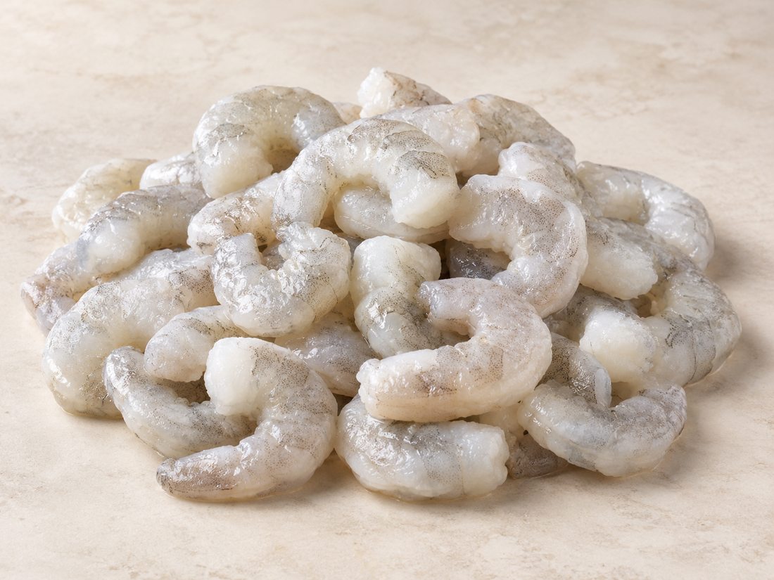 Vannamei shrimps PD 26/30, 25% glazing, 1 kg pack product