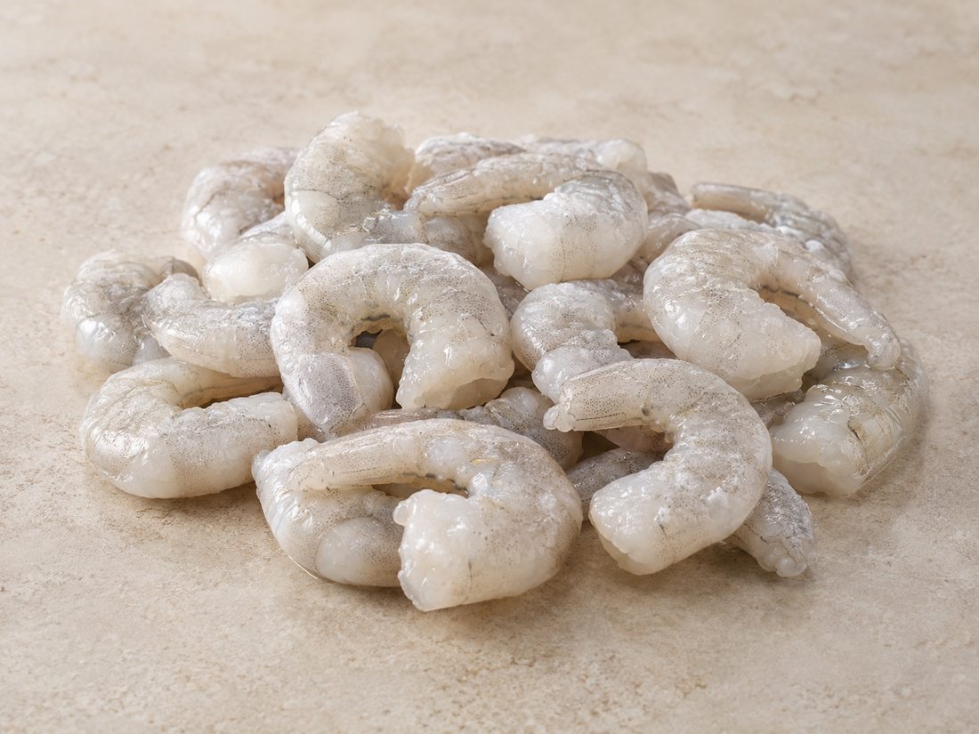 Vannamei shrimps PD 31/40, 25% glazing, 1 kg pack product