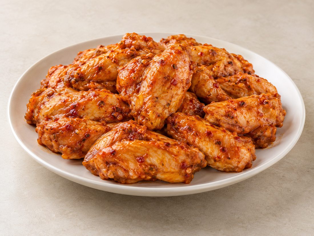 Marinated chicken wings product