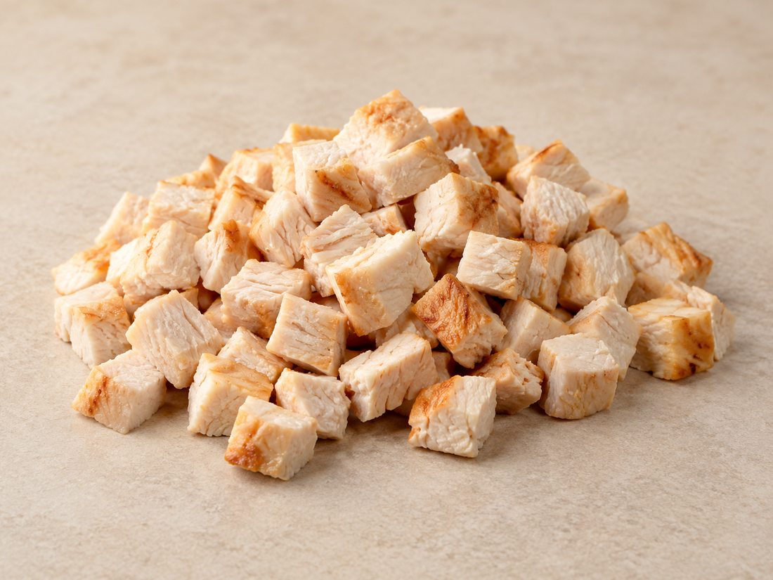 Roasted chicken breast dice product