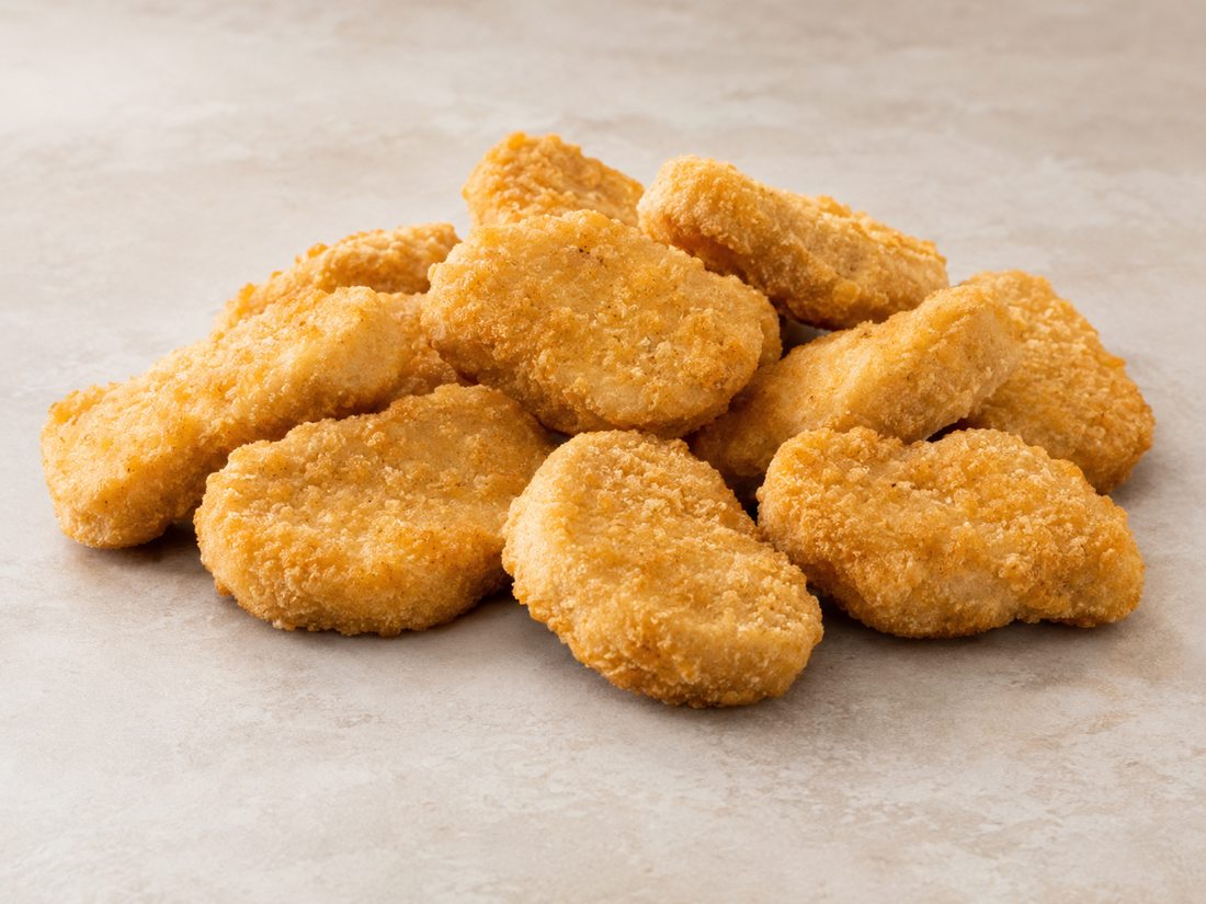 Chicken nuggets breaded product
