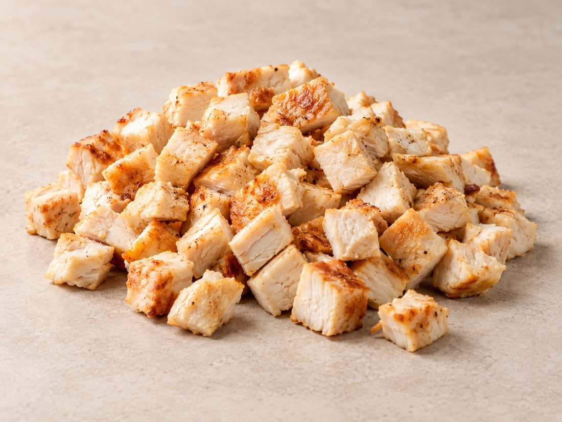 Chicken dices roasted - 12 mm product